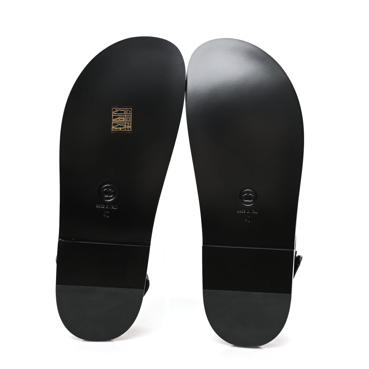 Grained Calfskin Velcro Dad Sandals 40 Black
