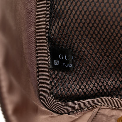Gucci GG Supreme Monogram Textured Dollar Calfskin Web Savoy Shoe Case Bag Beige Ebony New Acero 6 of 10