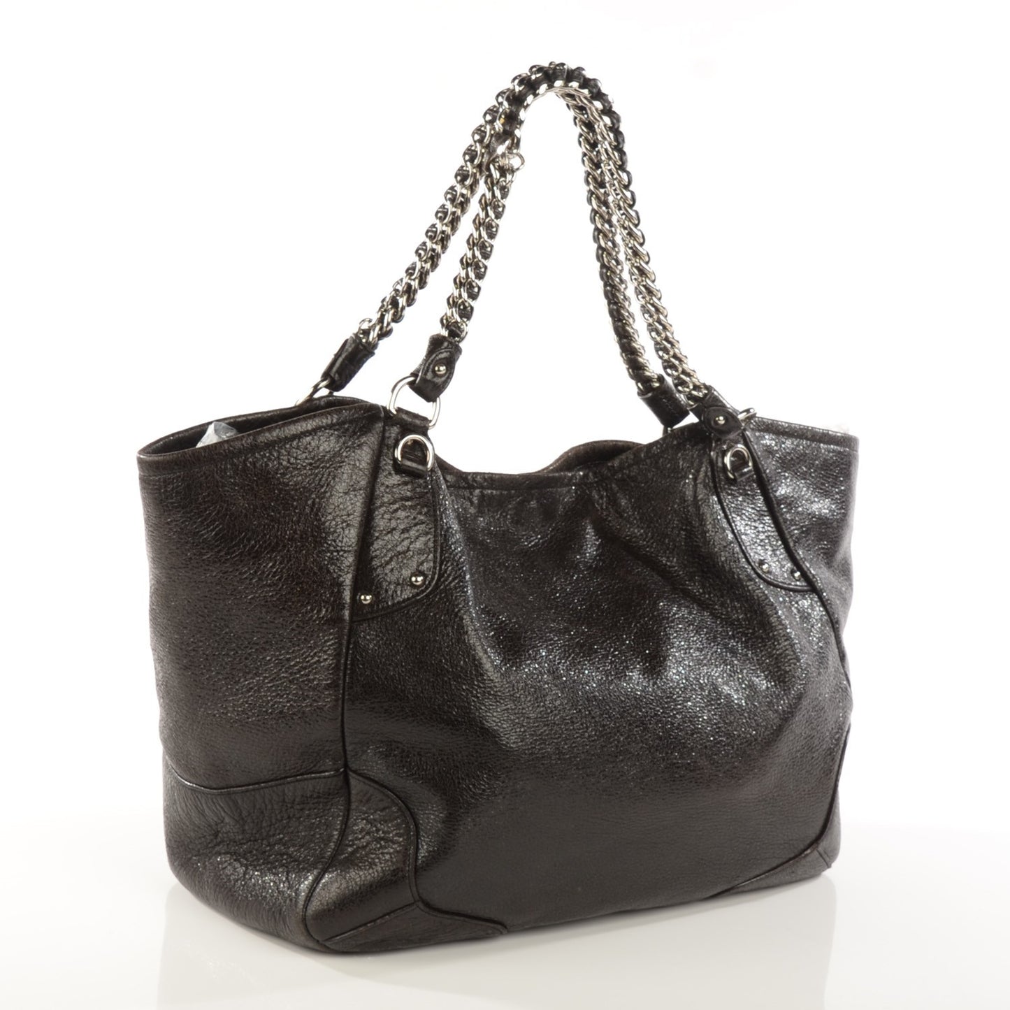 Cervo Lux Chain Shoulder Bag Ebano