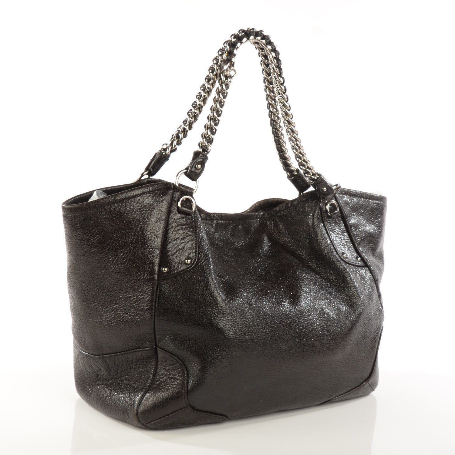 Prada Cervo Lux Chain Shoulder Bag Ebano 3 of 11