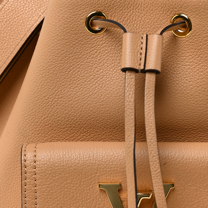 Louis Vuitton Calfskin Lockme Bucket MM Arizona Beige 7 of 27