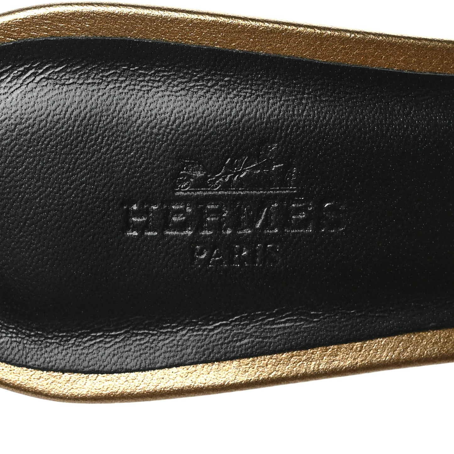 Metallic Epsom Oasis Sandals 36.5 Vert Bronze