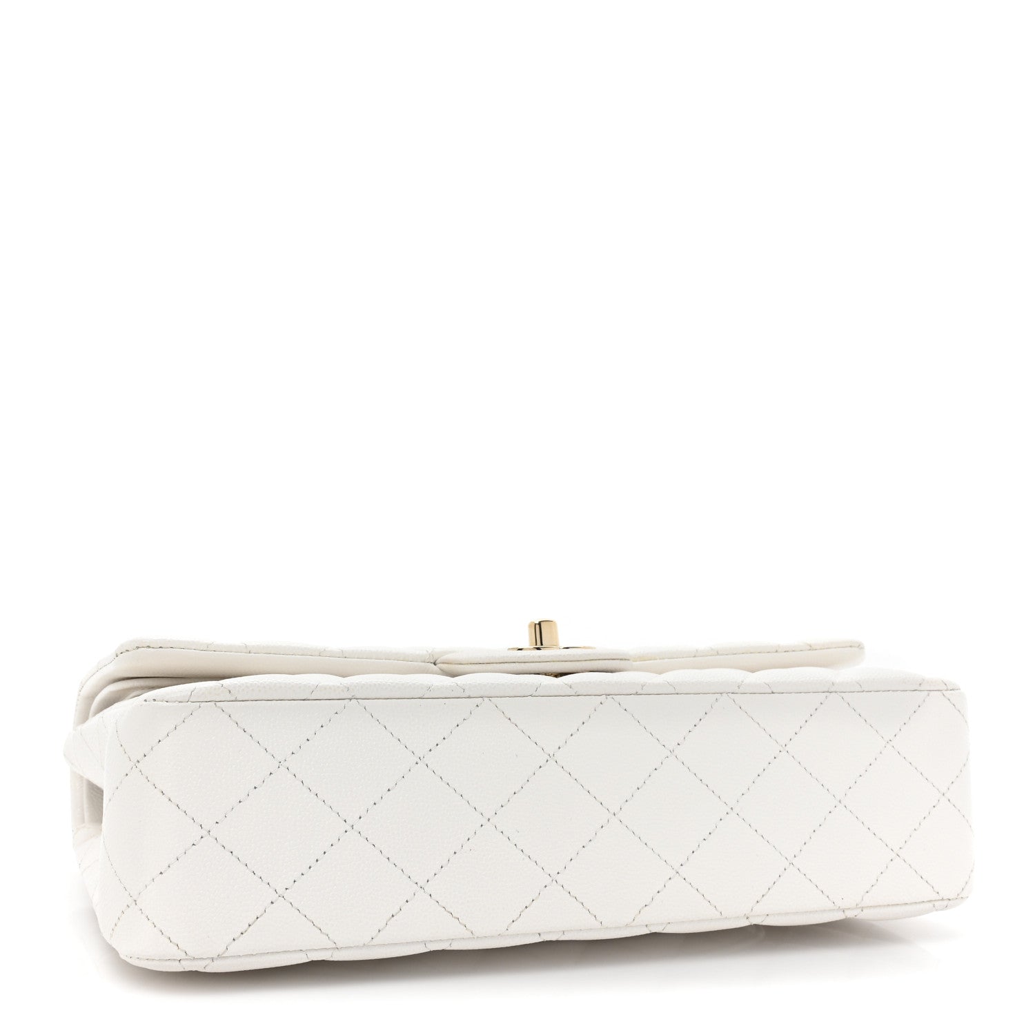 Chanel Caviar Quilted Medium Double Flap White 4 of 15