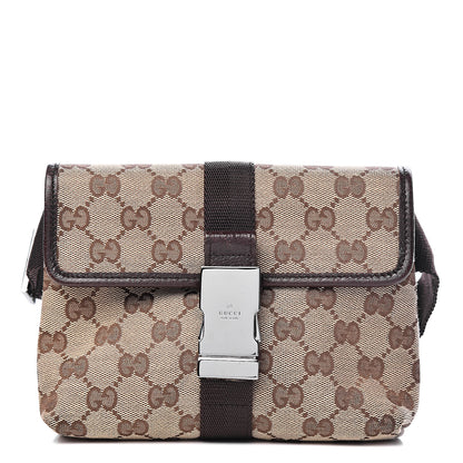 Gucci Monogram Waist Pouch Bag Dark Brown 1 of 10