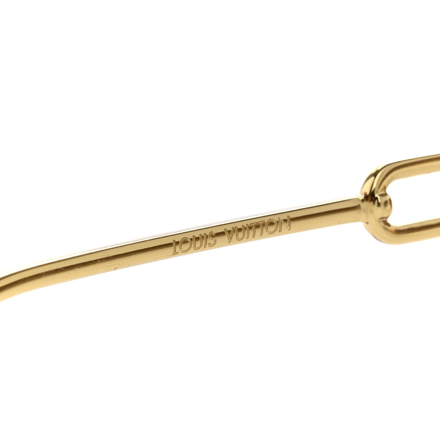 Louis Vuitton Metal My LV Chain Pilot Sunglasses Z1539W Gold 5 of 9