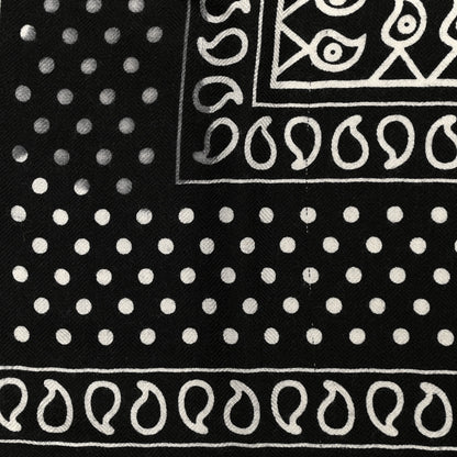Hermes Cashmere Silk Bandana Shawl 140 Black White 4 of 7