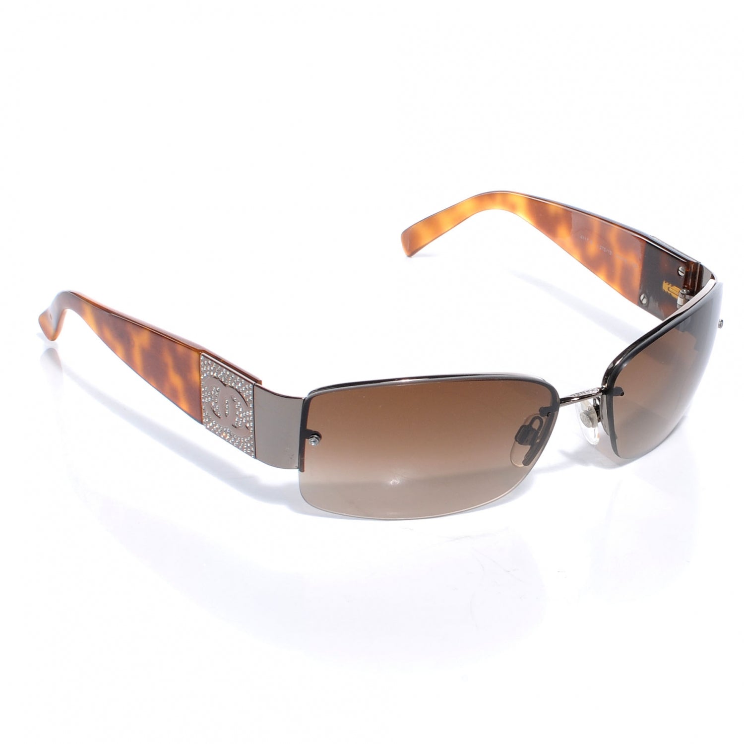 Chanel Tortoise Crystal CC Sunglasses 4117-B 3 of 5