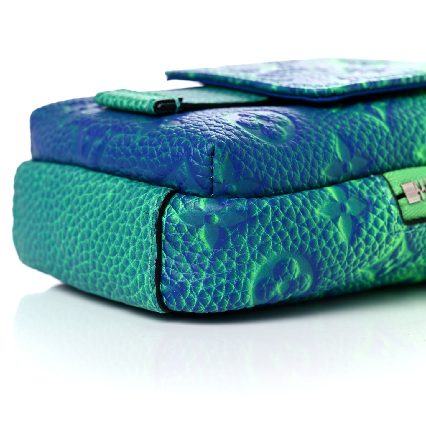 Taurillon Illusion Double Phone Case Bleu Vert