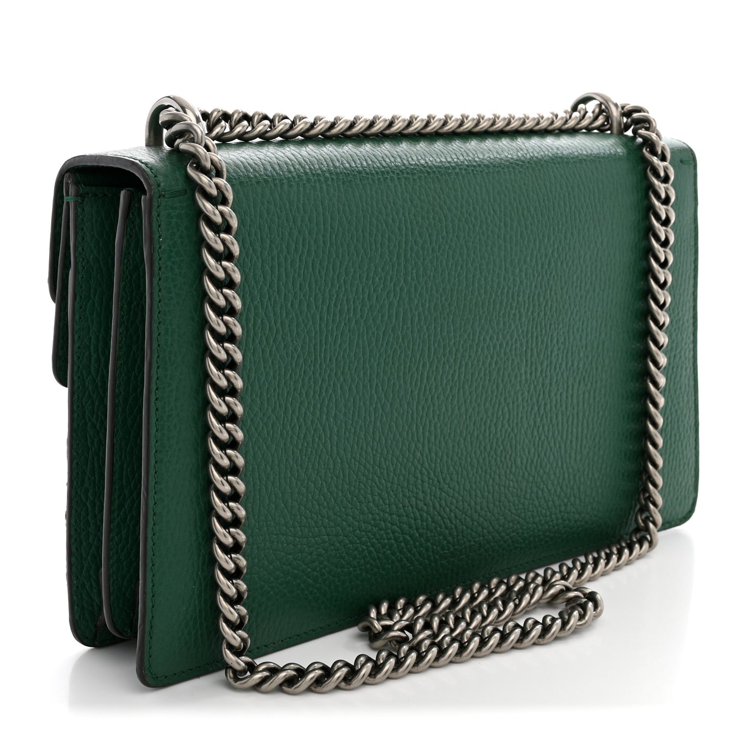 Pebbled Calfskin Small Dionysus Shoulder Bag Emerald