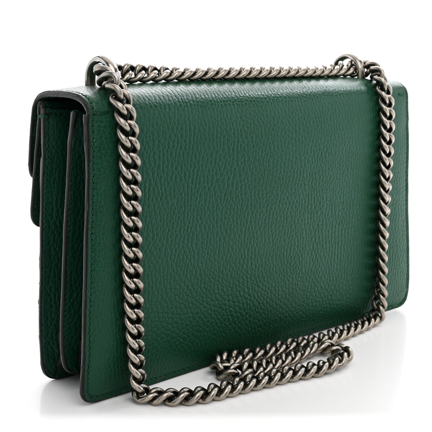 Gucci Pebbled Calfskin Small Dionysus Shoulder Bag Emerald 3 of 12