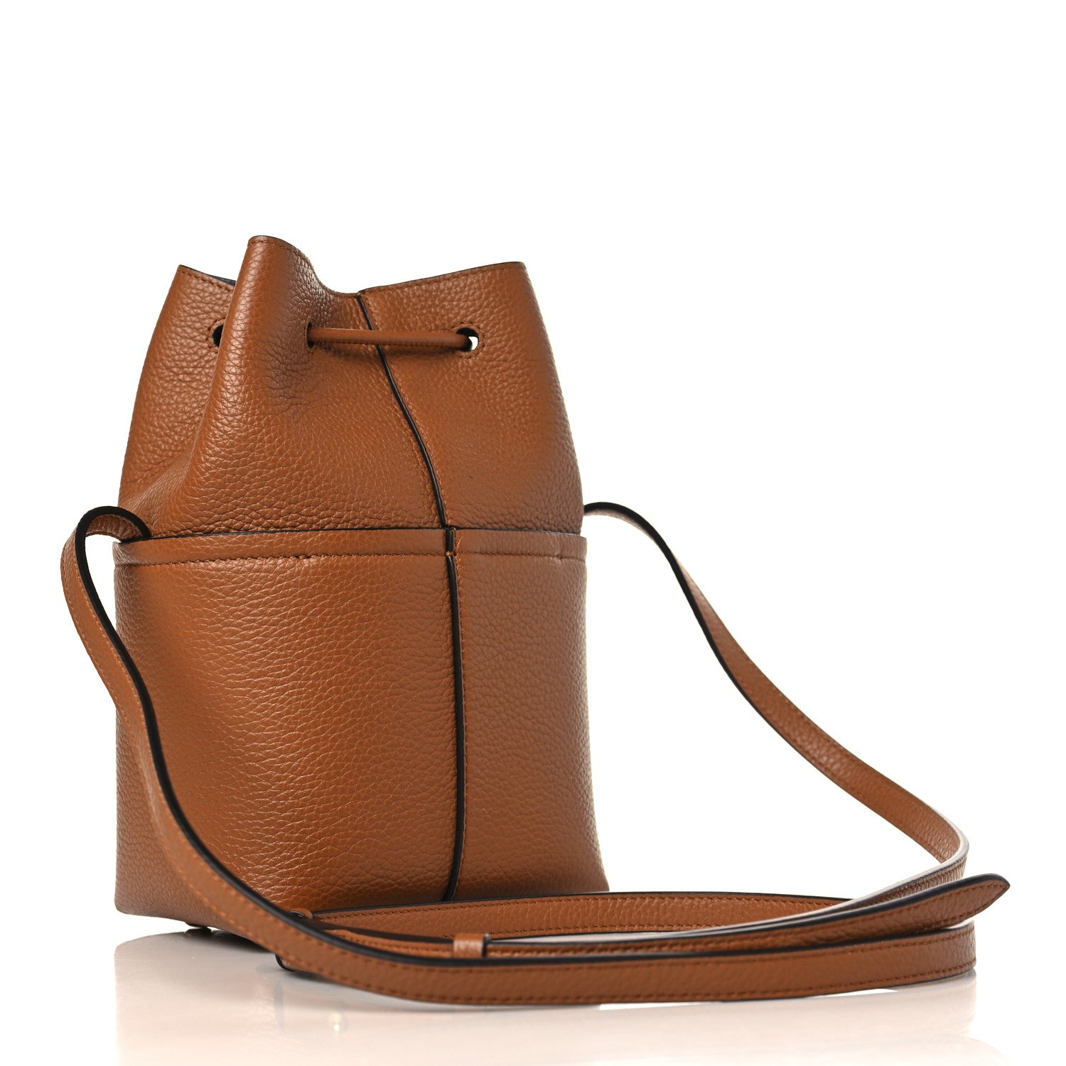Salvatore Ferragamo Grained Calfskin Mini Gancino Bucket Bag Sella 3 of 8