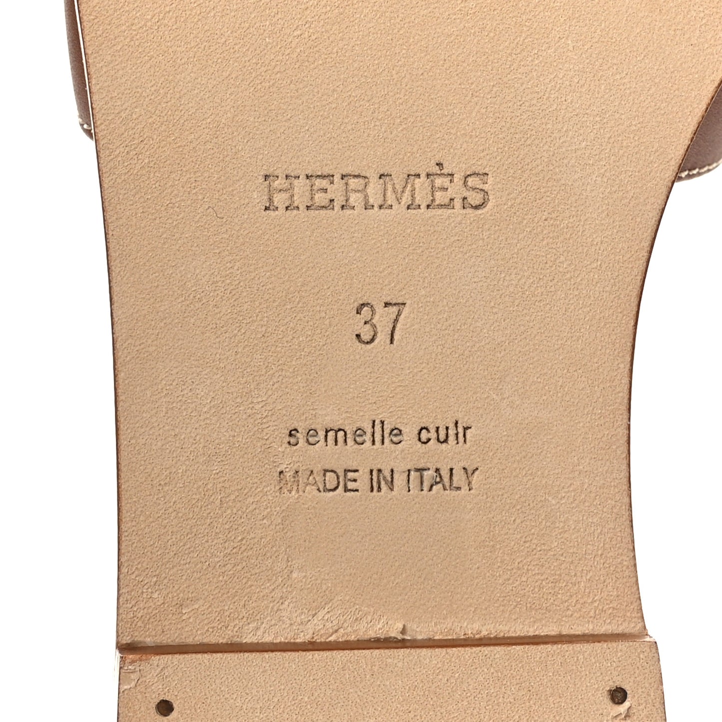 Box Calfskin Oran Sandals 37 Gold