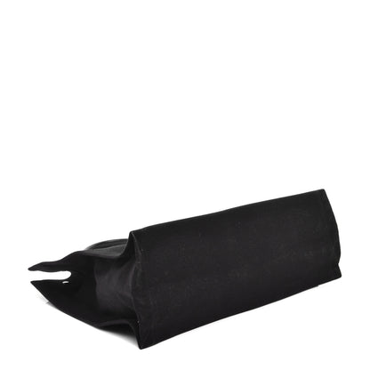 Saint Laurent Linen Calfskin Rive Gauche Tote Black 4 of 8