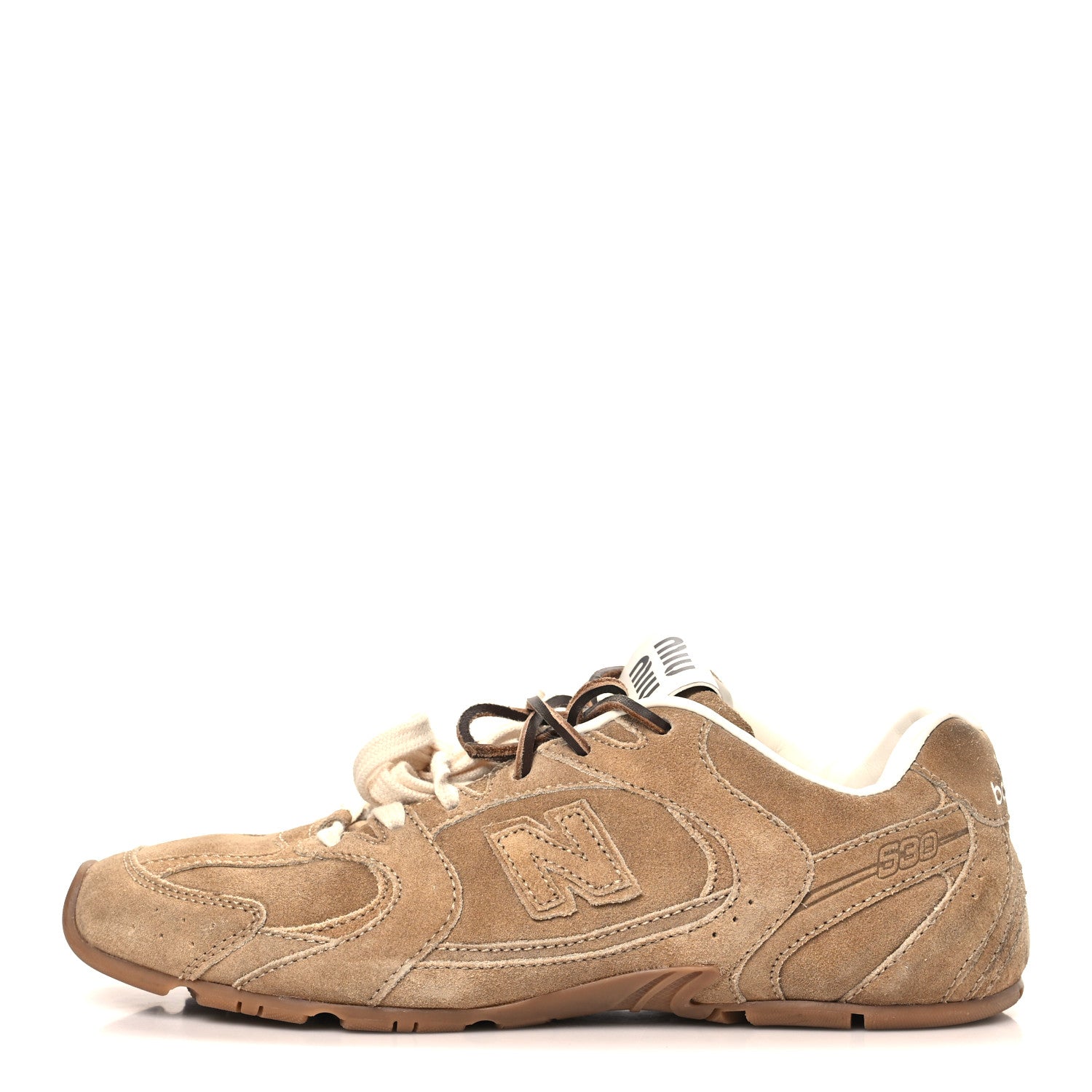 Miu Miu X NEW BALANCE Suede 530 SL Sneakers 38.5 Ecru 1 of 9