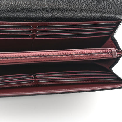 Chanel Caviar Quilted Large Gusset Flap Wallet Black 5 of 9