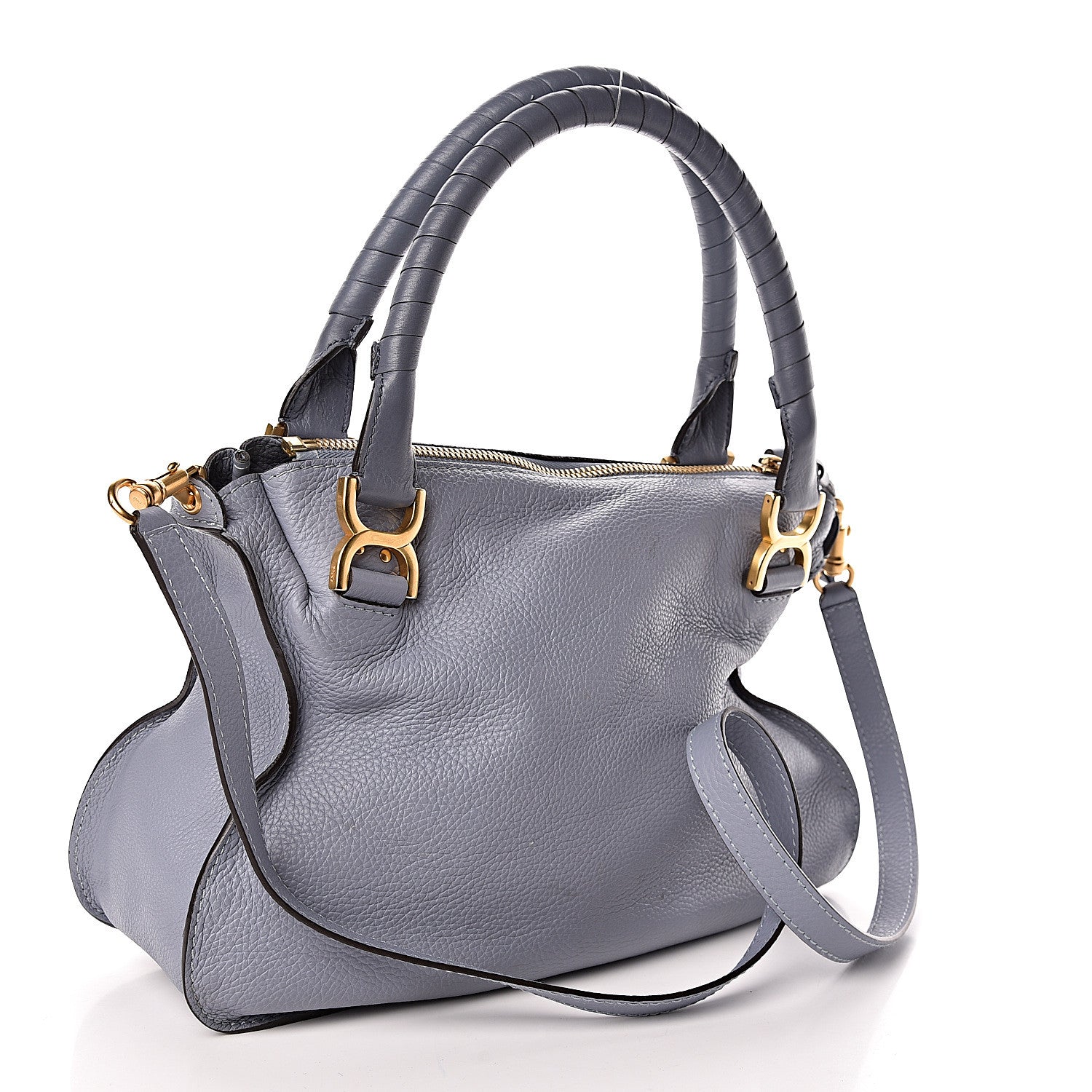 Chloe Calfskin Medium Marcie Satchel Washed Blue 4 of 12