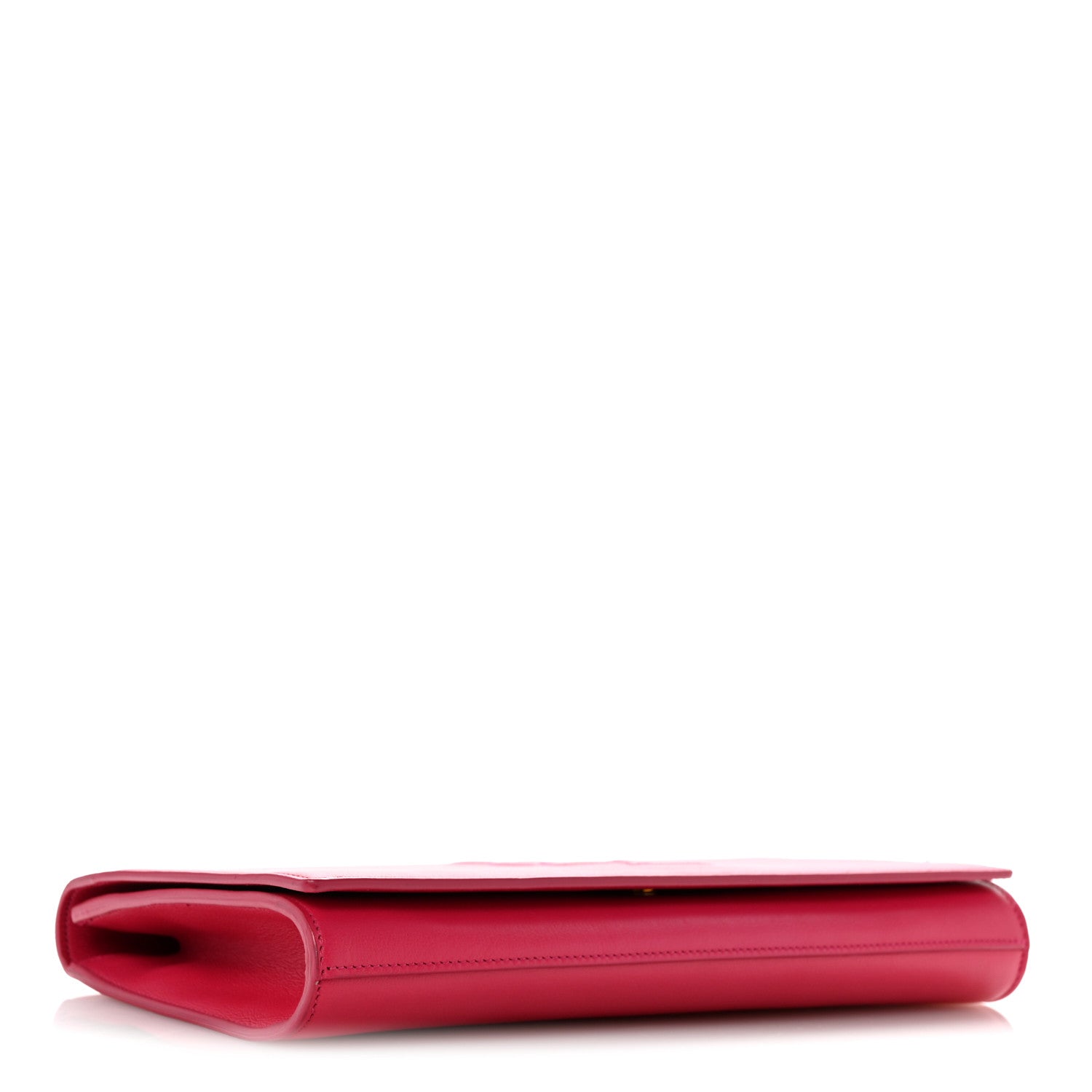 Saint Laurent Calfskin Monogram Large Belle De Jour Clutch Lipstick Fuchsia 4 of 12