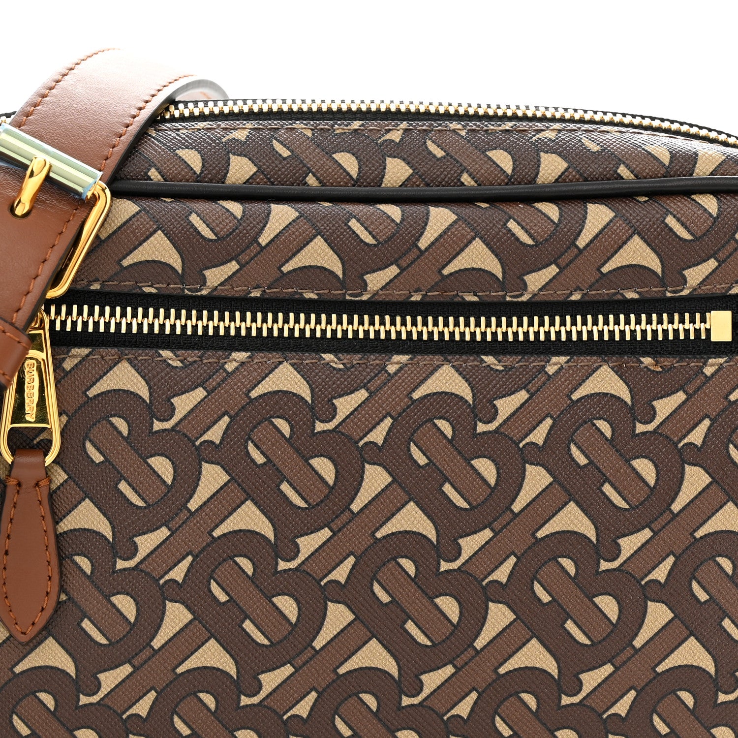 Burberry E-Canvas Monogram Camera Bag Bridle Brown 7 of 9