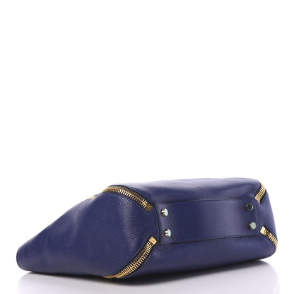 Tom Ford Grained Calfskin Sedgwick Medium Zipper Tote Cobalt 3 of 12