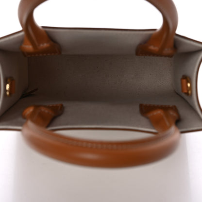 Celine Canvas Calfskin Mini Vertical Cabas Natural Tan 5 of 13