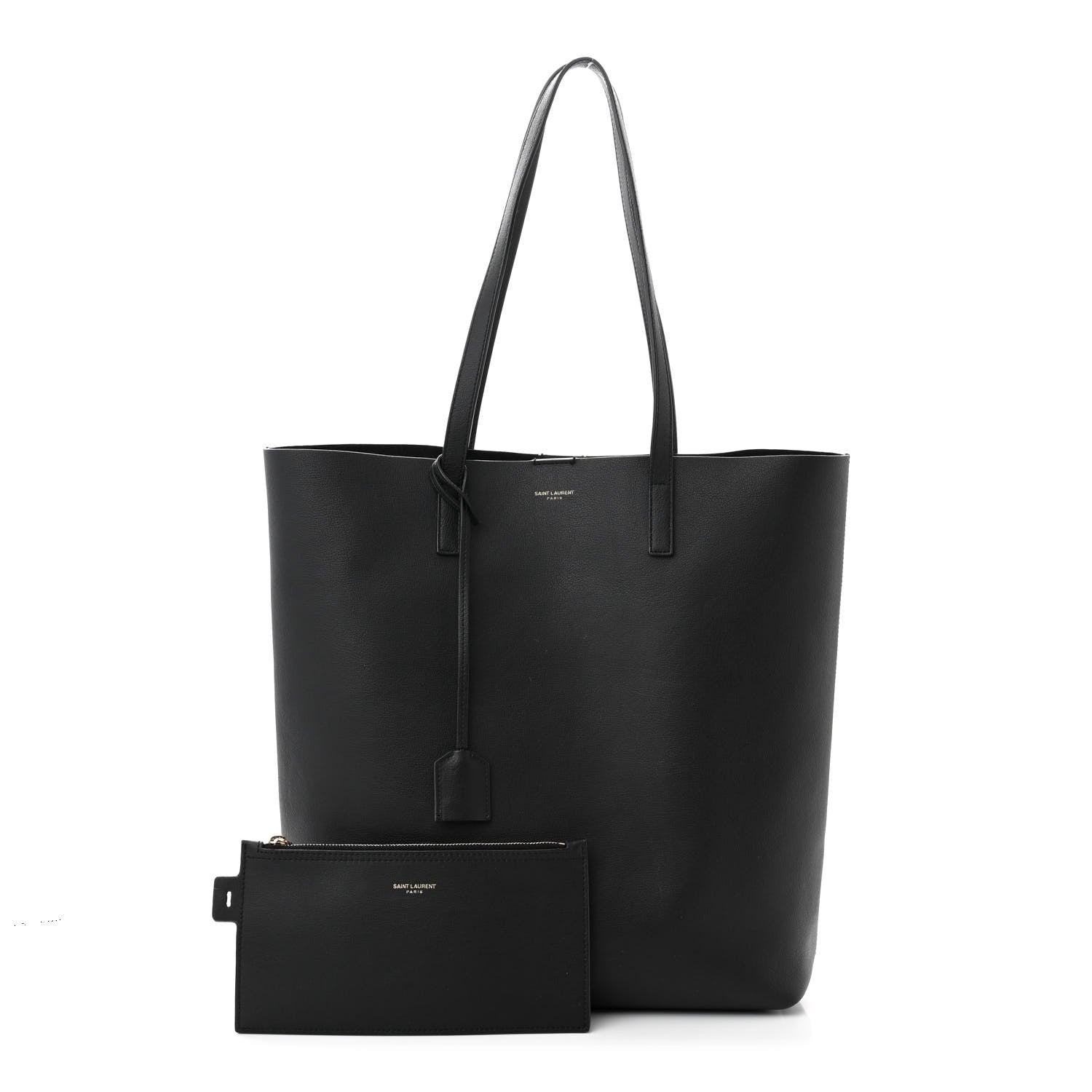 Saint Laurent Calfskin North-South Shopping Tote Black 3 of 13