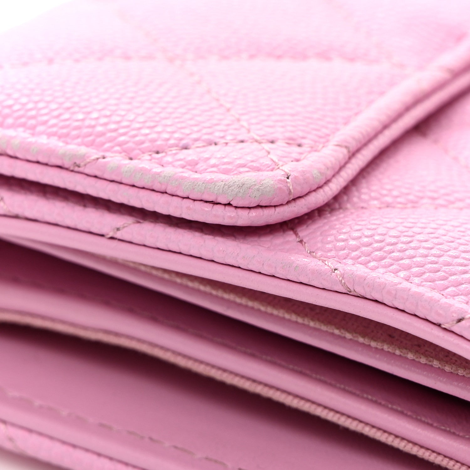 Chanel Caviar Quilted Medium Flap Wallet Pink 10 of 12