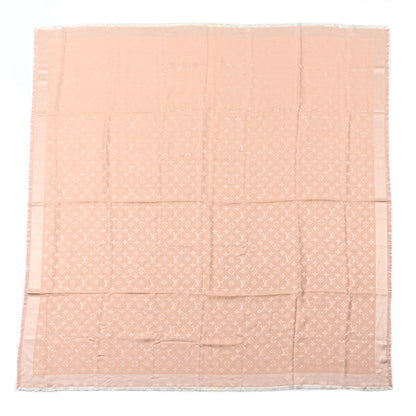 Louis Vuitton Silk Wool Monogram Shawl Rose 1 of 6