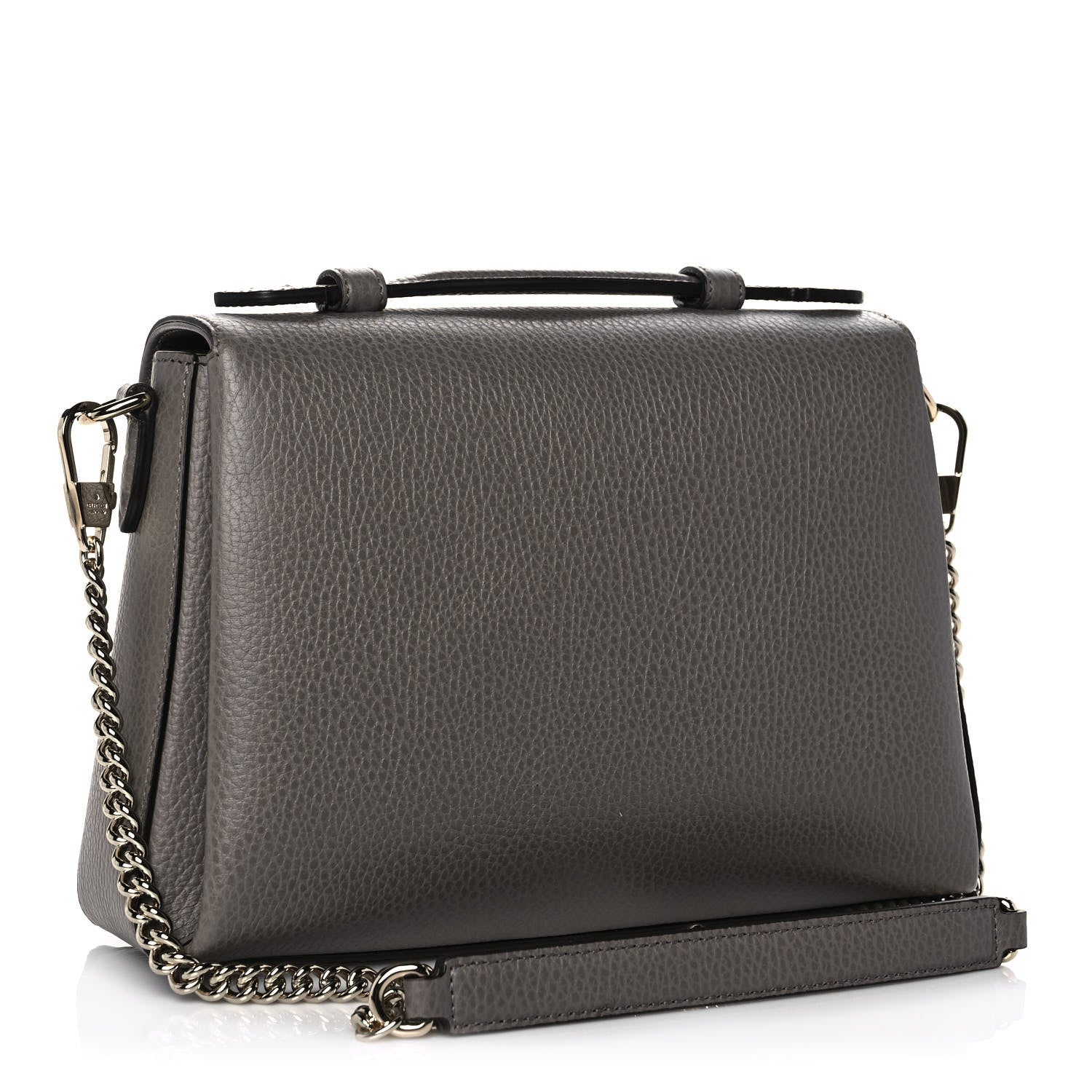 Gucci Dollar Calfskin Interlocking G Top Handle Shoulder Bag Loess 3 of 12