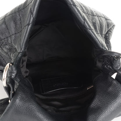 Chanel Glazed Calfskin Stitched XL On The Road Flap Black 5 of 7