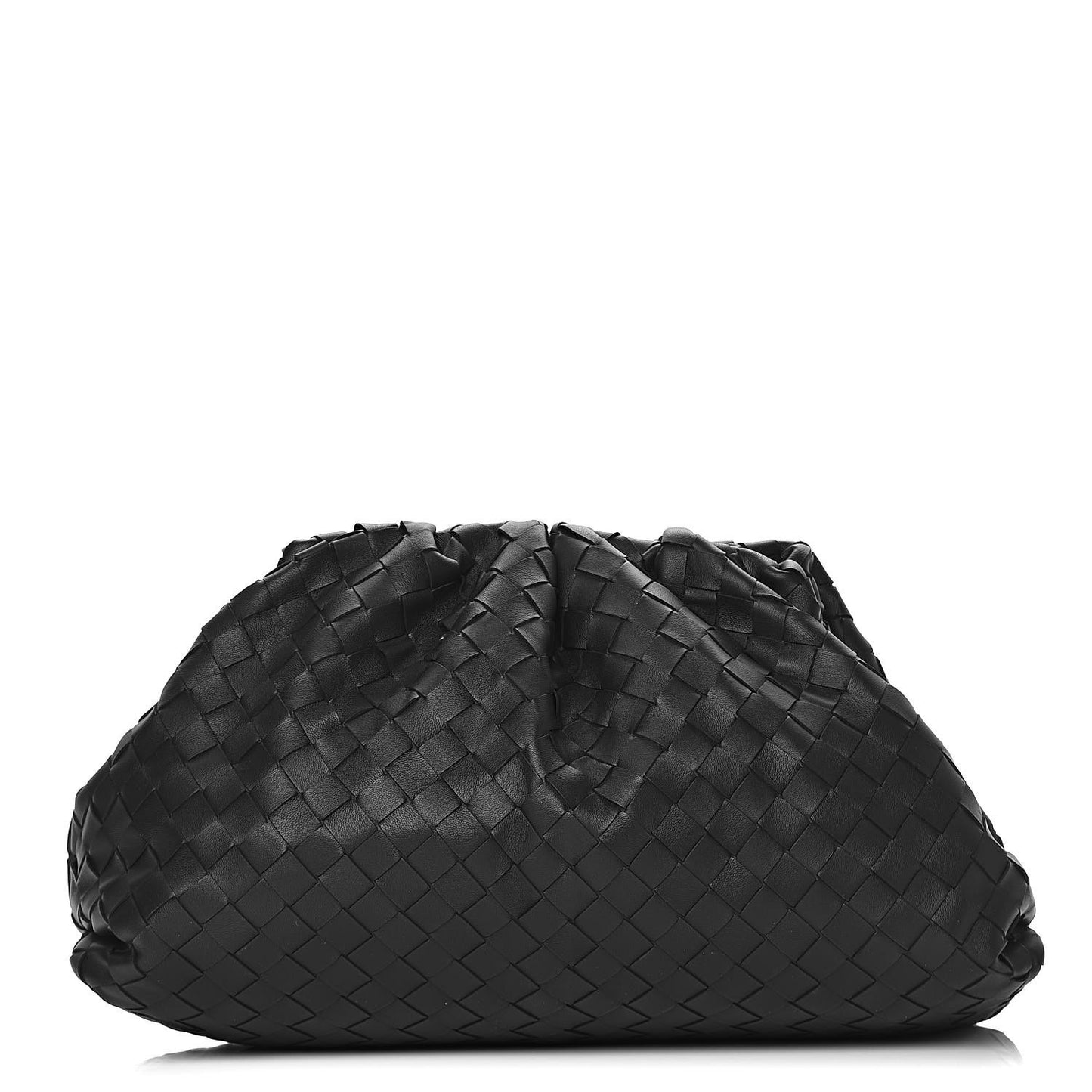 Nappa Maxi Intreccio The Pouch Oversized Clutch Black