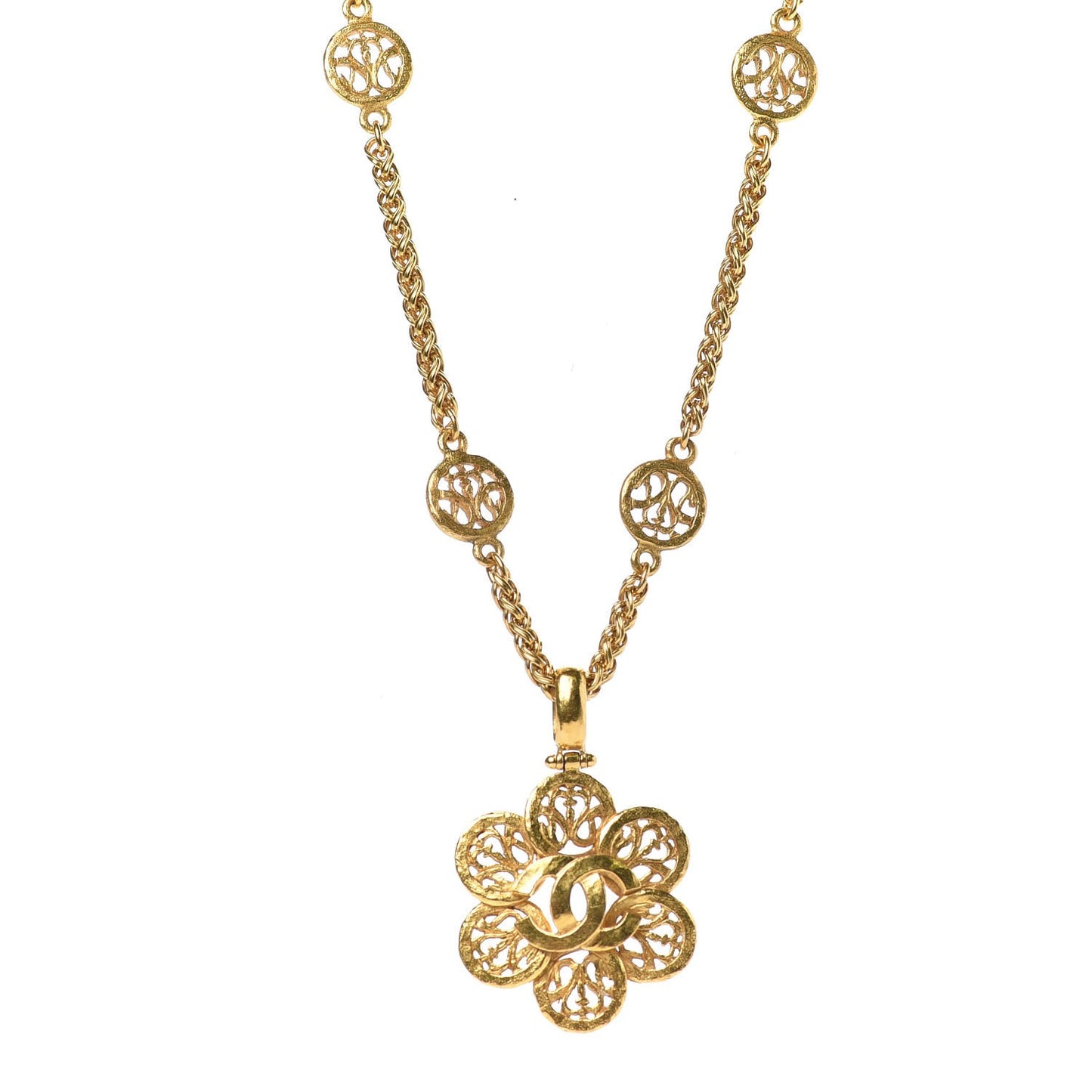 CC Pendant Necklace Gold