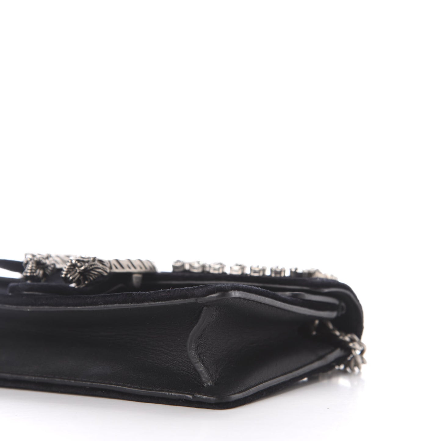 Velvet Crystal Super Mini Dionysus Shoulder Bag Black