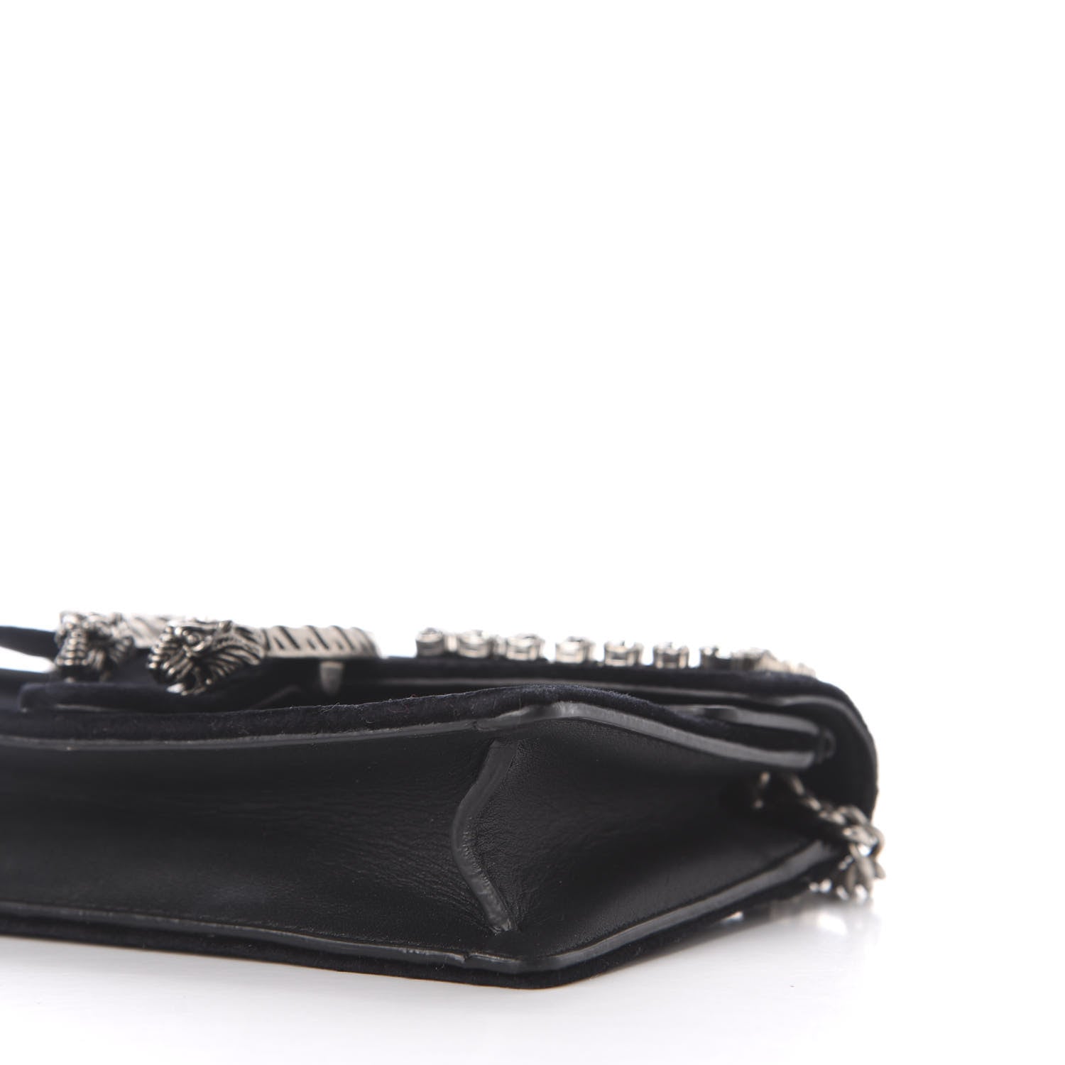 Gucci Velvet Crystal Super Mini Dionysus Shoulder Bag Black 7 of 8