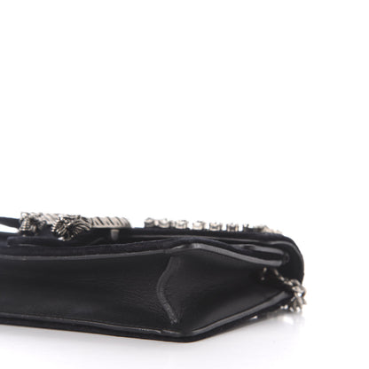 Gucci Velvet Crystal Super Mini Dionysus Shoulder Bag Black 7 of 8