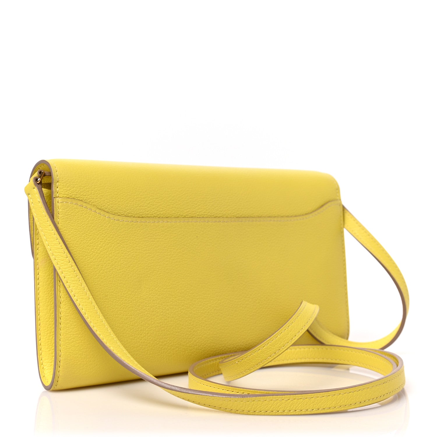 Hermes Evercolor Constance Wallet To Go Lime 3 of 9