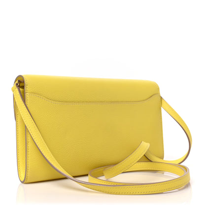 Hermes Evercolor Constance Wallet To Go Lime 3 of 9