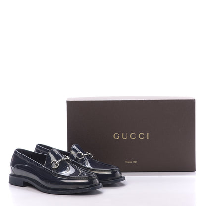 Gucci Rubber Mens Horsebit Moccasin Loafers 8 Blue 10 of 11