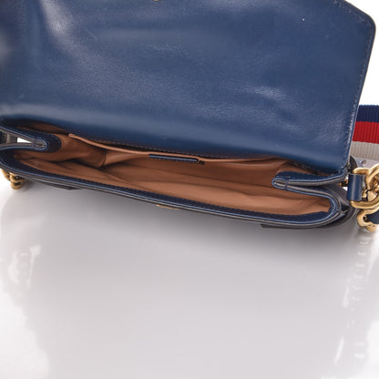 Gucci Nappa Pearl Studded Mini Queen Margaret Broadway Shoulder Bag Blue Agata 5 of 9