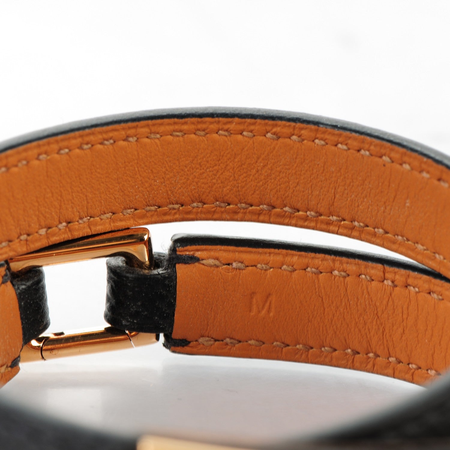 Hermes Epsom Rivale Double Tour Bracelet M Black 5 of 6