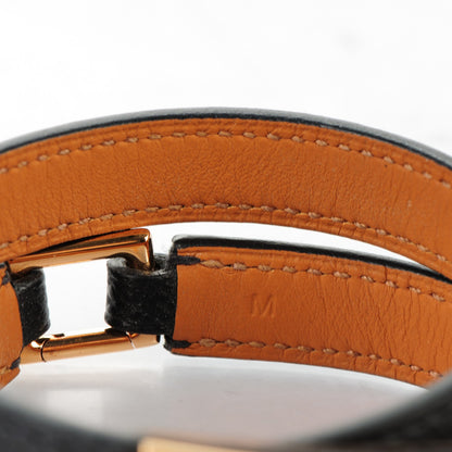 Hermes Epsom Rivale Double Tour Bracelet M Black 5 of 6