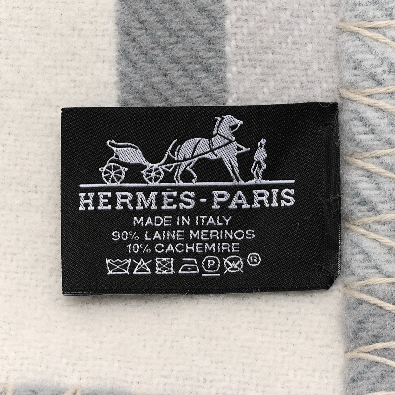 Hermes Wool Cashmere Ithaque Blanket Gris Perle 3 of 4