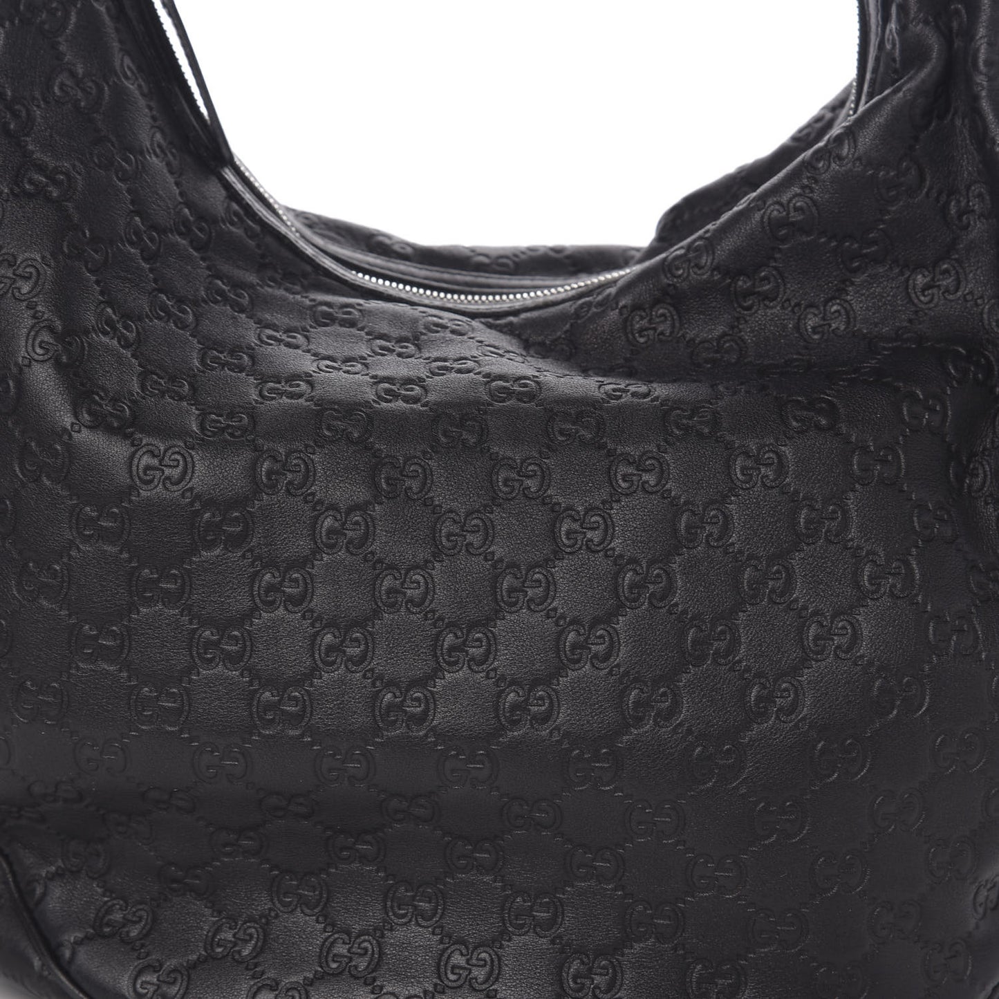 Guccissima Large GG Twins Hobo Black