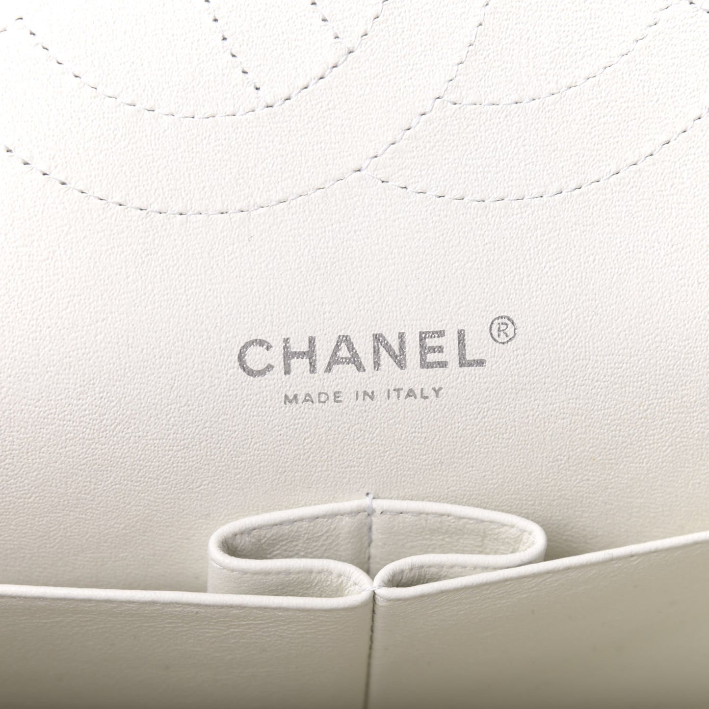 Caviar Quilted Jumbo Double Flap White