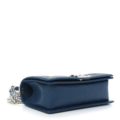 Chanel Caviar Quilted Medium Boy Flap Dark Blue 3 of 8