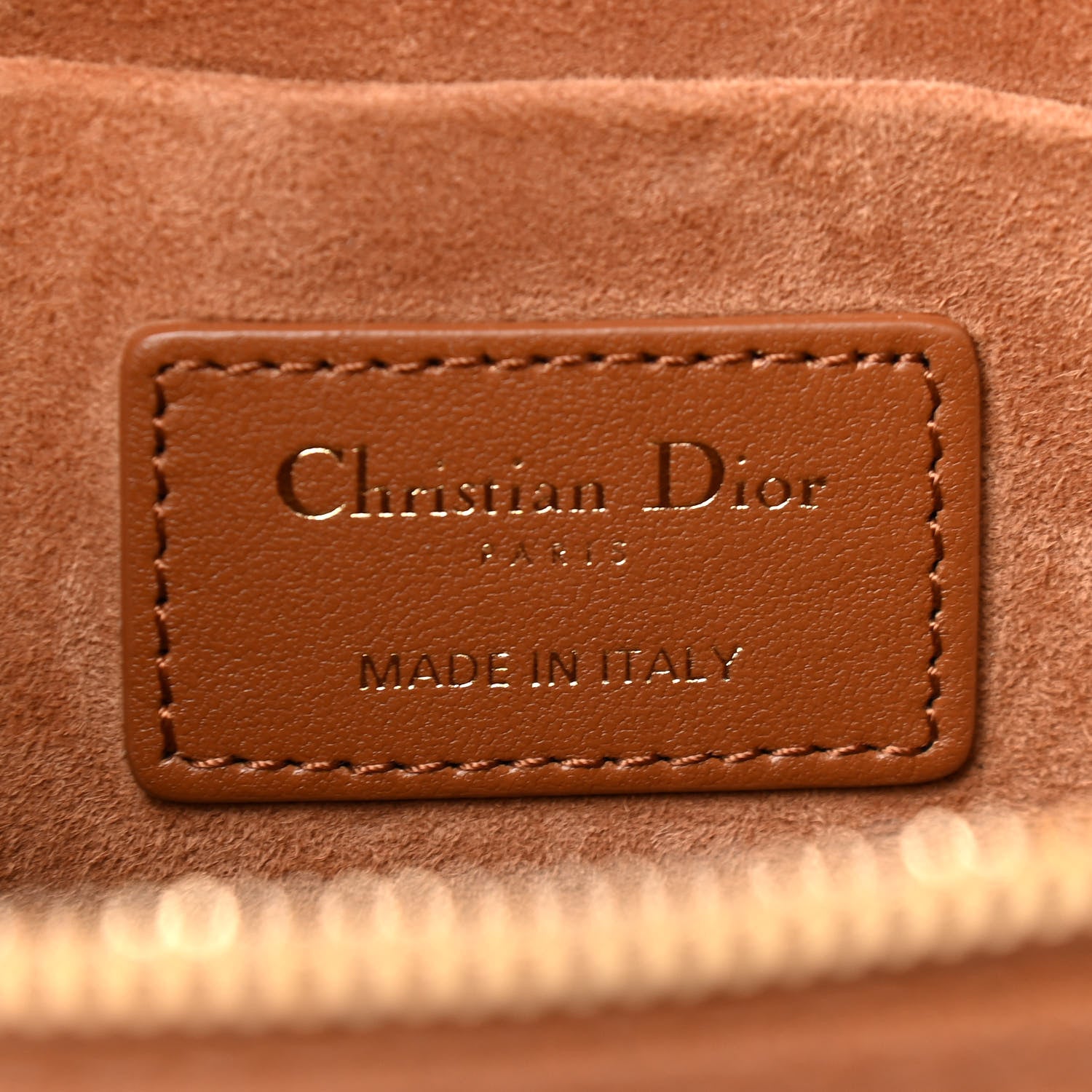 Christian Dior Lambskin Cannage Small Diortravel Vanity Case Cognac 5 of 5