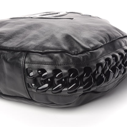 Chanel Calfskin Modern Chain Rhodoid Hobo Black 6 of 10