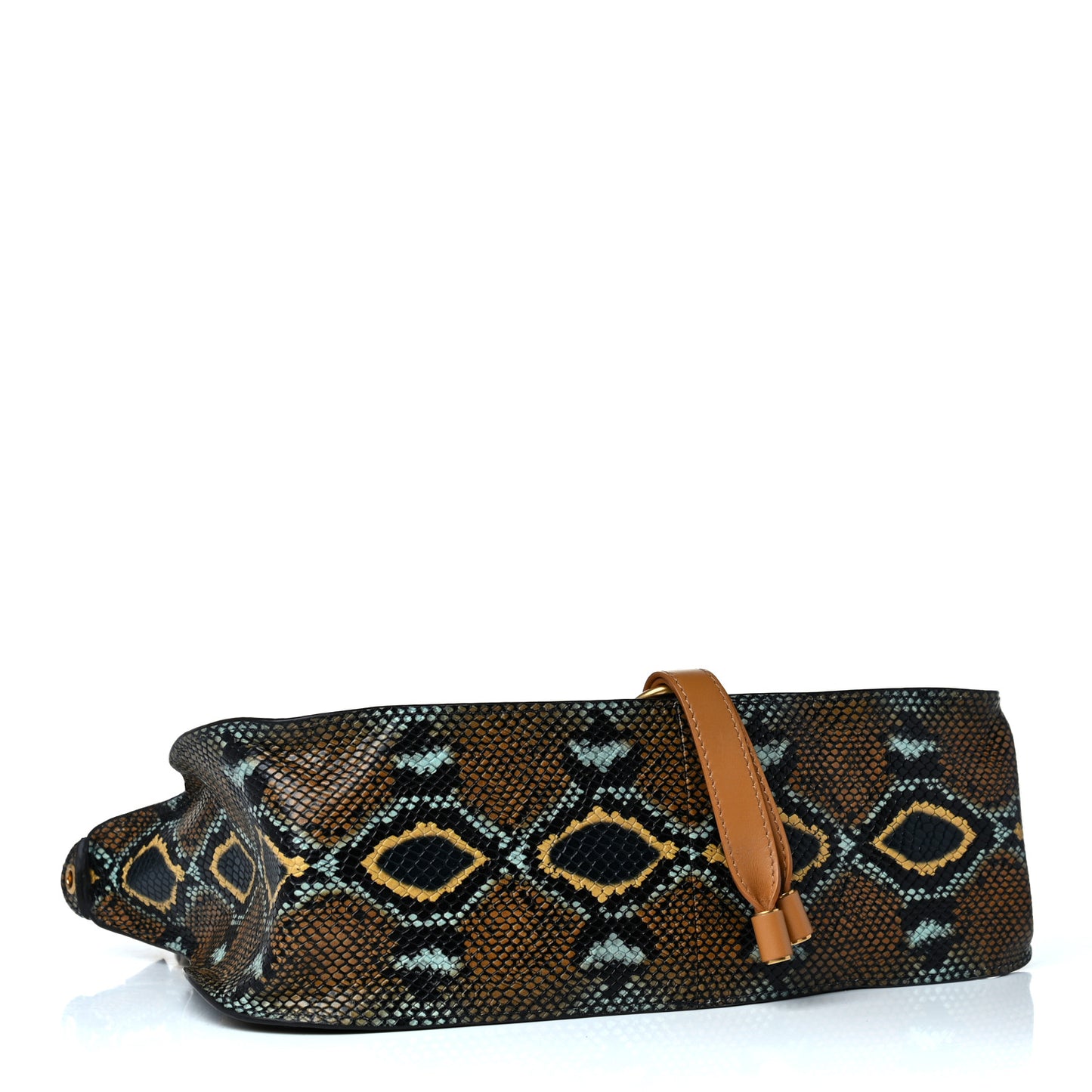 Snakeskin Calfskin Embossed Medium Marcie Satchel Multicolor