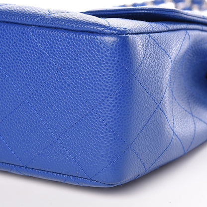 Chanel Caviar Quilted Jumbo Single Flap Blue 9 of 10