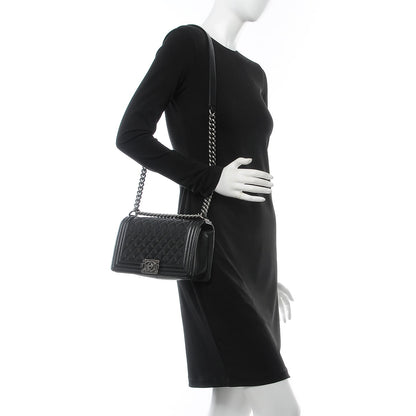 Chanel Caviar Quilted Medium Boy Flap Black 2 of 8
