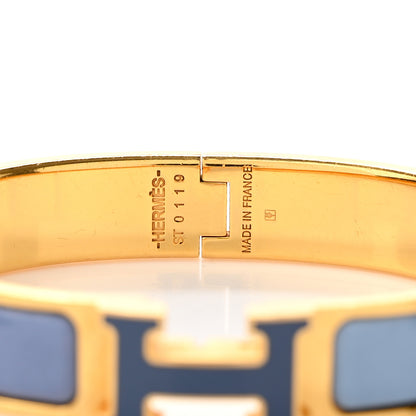 Hermes Enamel Narrow Clic Clac H Bracelet PM Rainbow Bleu 4 of 7